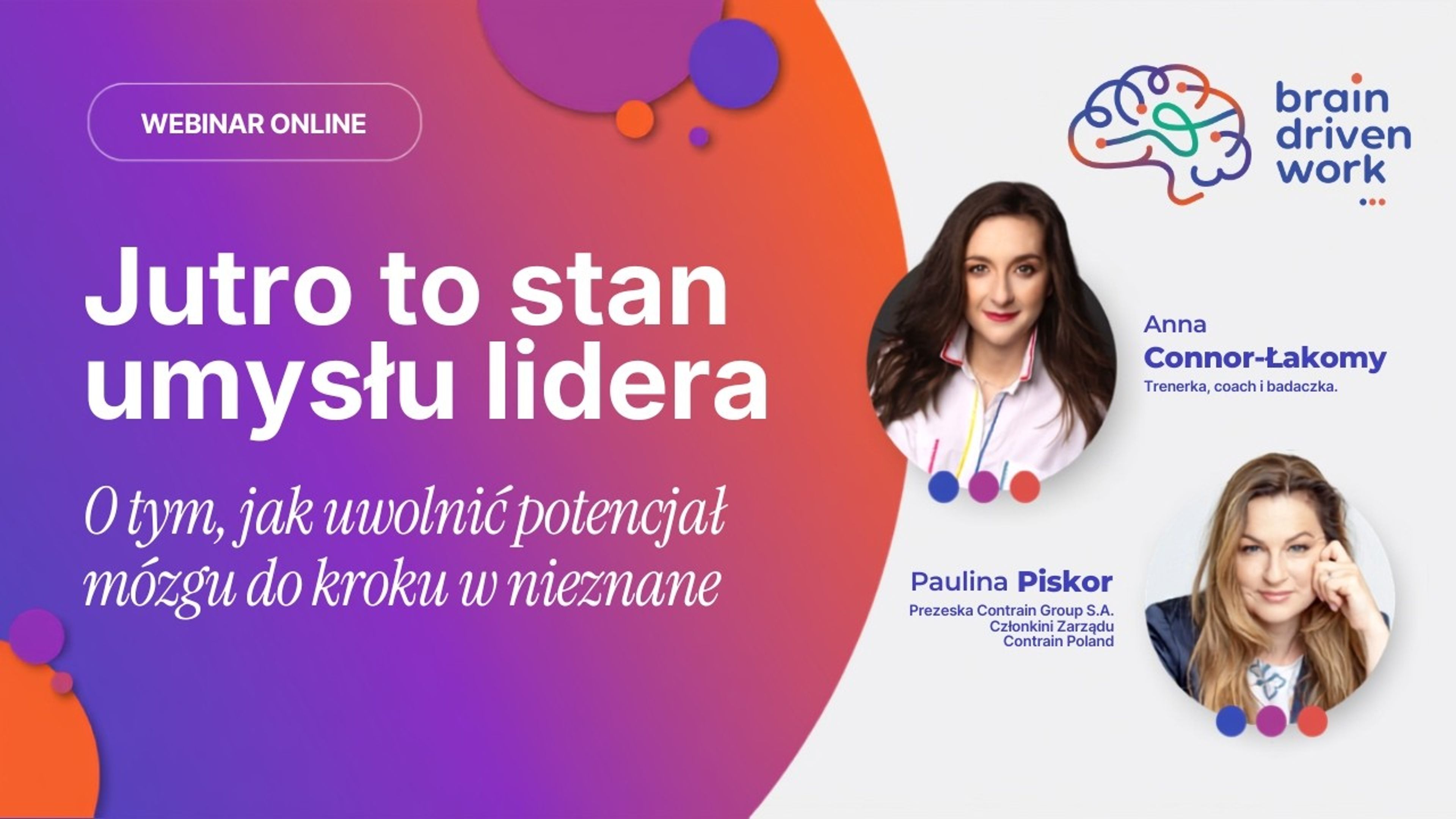 Poster image for Jutro to stan umysłu lidera. O tym, jak uwolnić potencjał mózgu do kroku w nieznane | Webinar